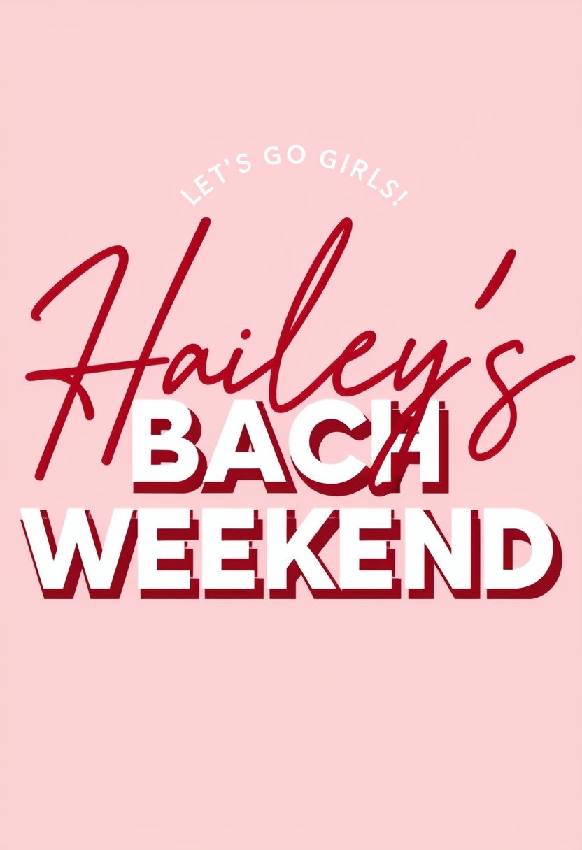Let's Go Girls! Hailey's Bach Weekend Promotional Sign