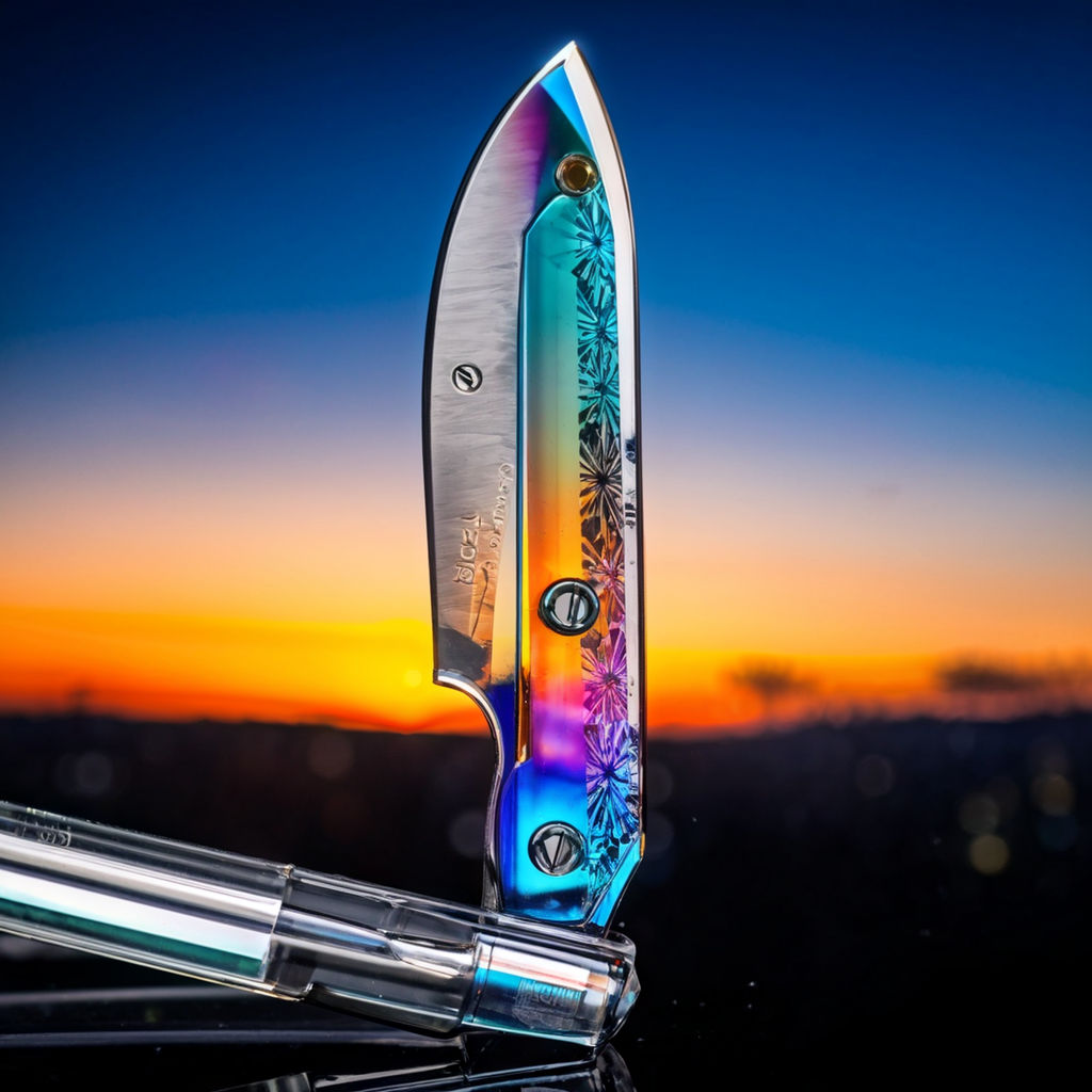 Balisong knife with glass handle by Vur - Playground