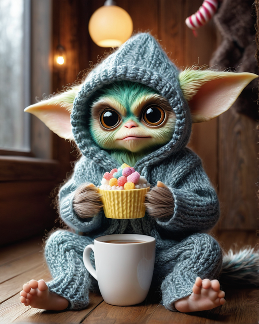 Hyper-realistic photo of a fluffy gremlin by AlDeeb AlDeeb - Playground