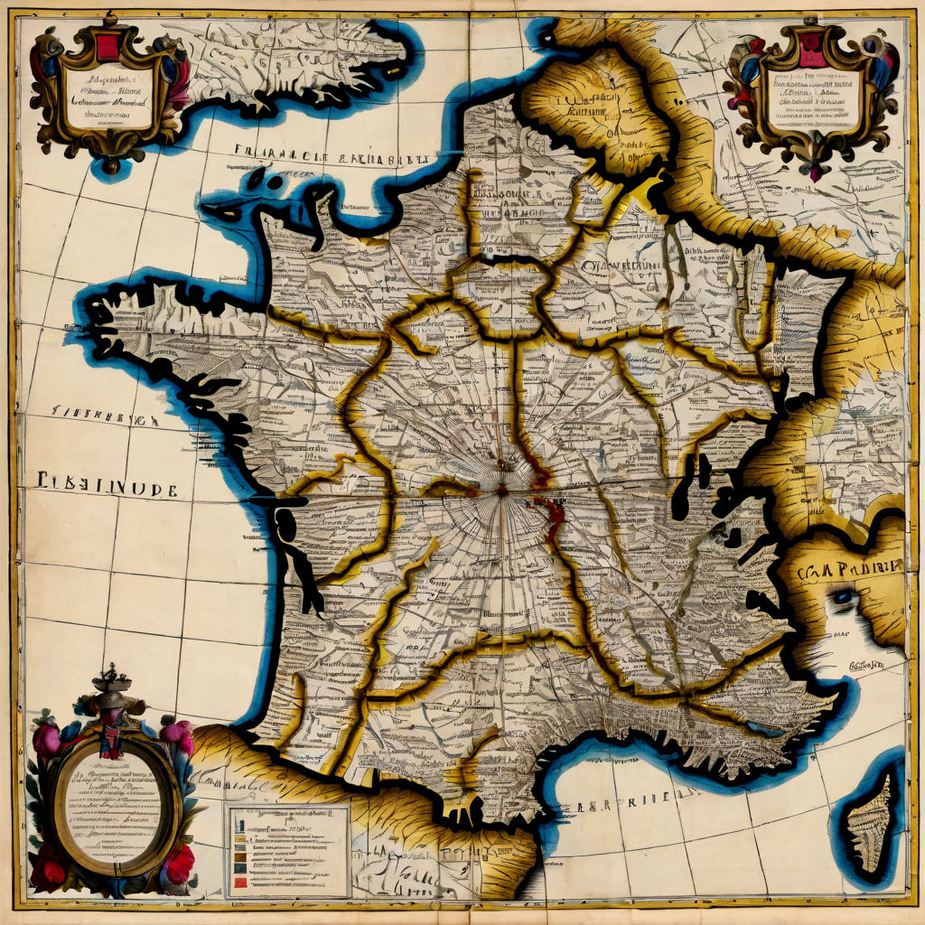 An antique map of 17th-century France by Latif Bright - Playground