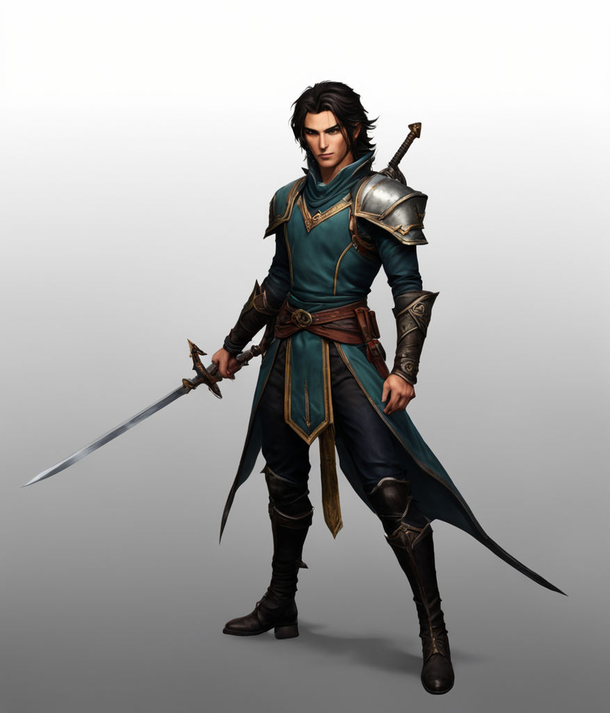 A eladrin male rogue with a skinny rapier by devlin owens - Playground