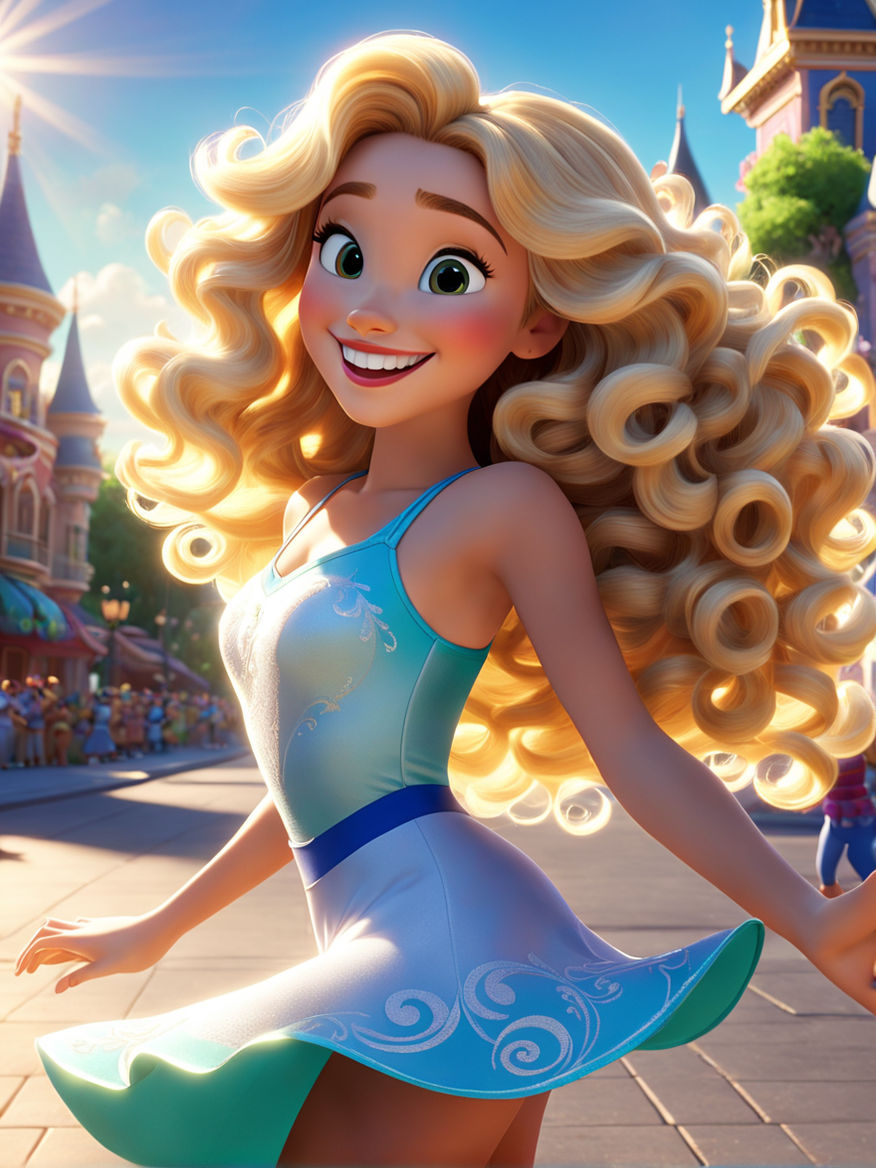 blonde hair green eyes smiling disney princess big hair Pictures