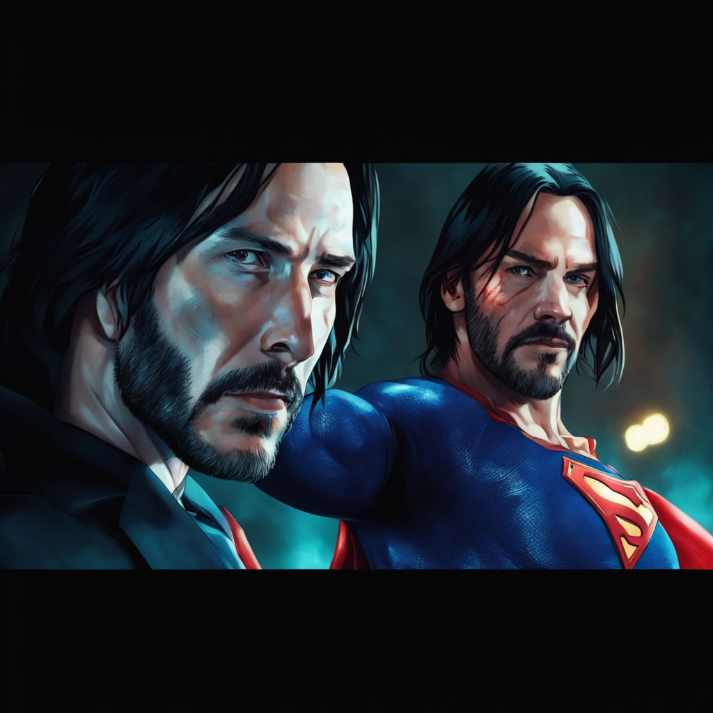 John wick and daisy as superman by Clarity Investing - Playground