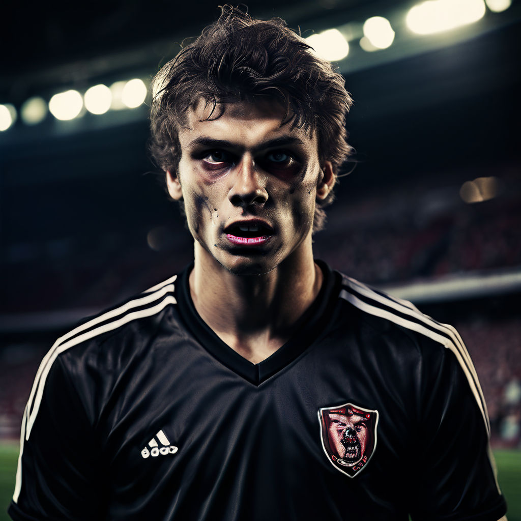 Create a werewolf as a referee at the European Football Cham... by ...