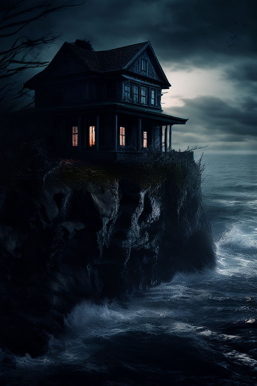 Horror house on the edge of the scary ocean cliff by Büşra Cengiz ...