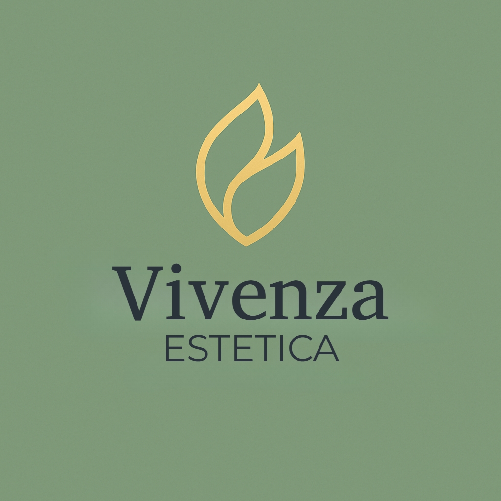 Minimalist Leaf Logo Design for Vivenza Estetica Brand Logo