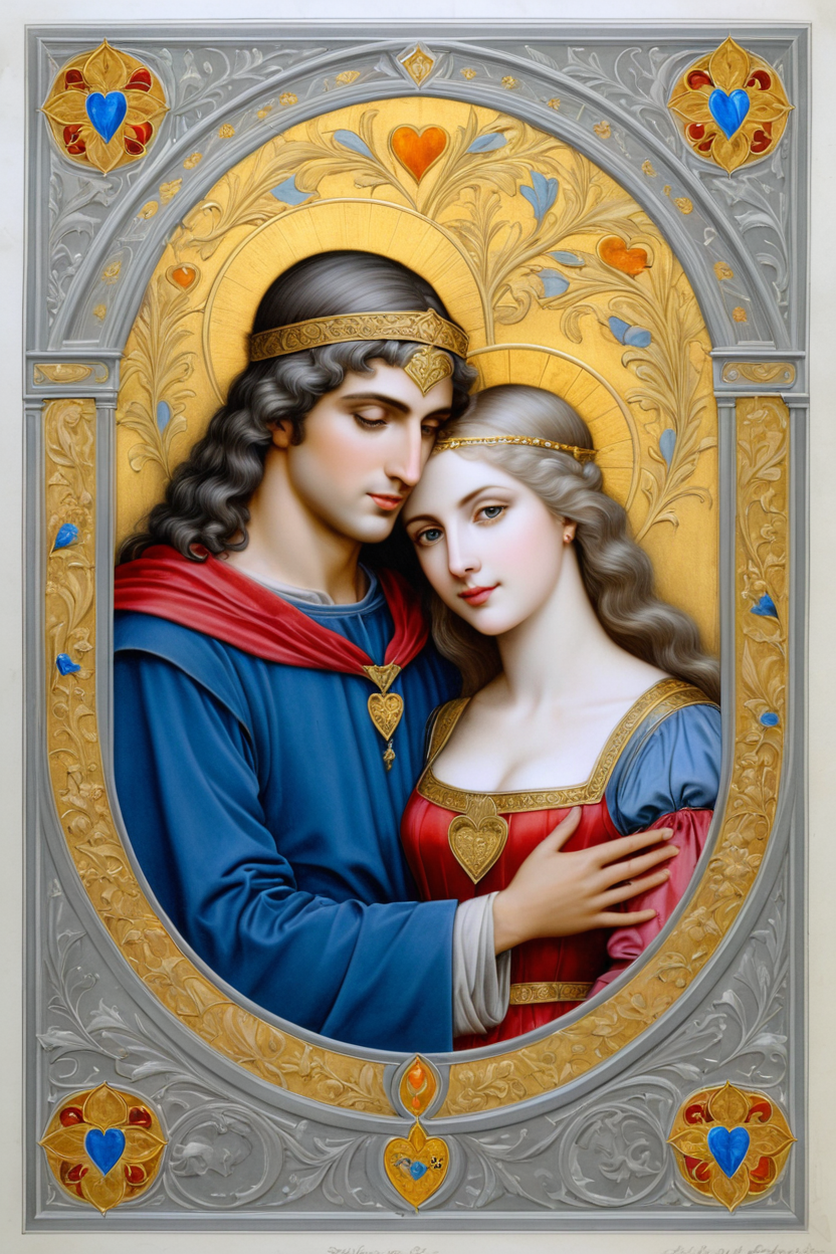 Early Renaissance Depiction Of Chanson D’Amour Scene-Chanson Theme by ...