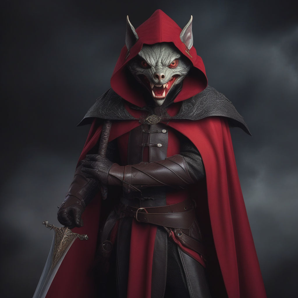 Vampire lord kobold cloaked in a billowing red cape by Sunga De ...