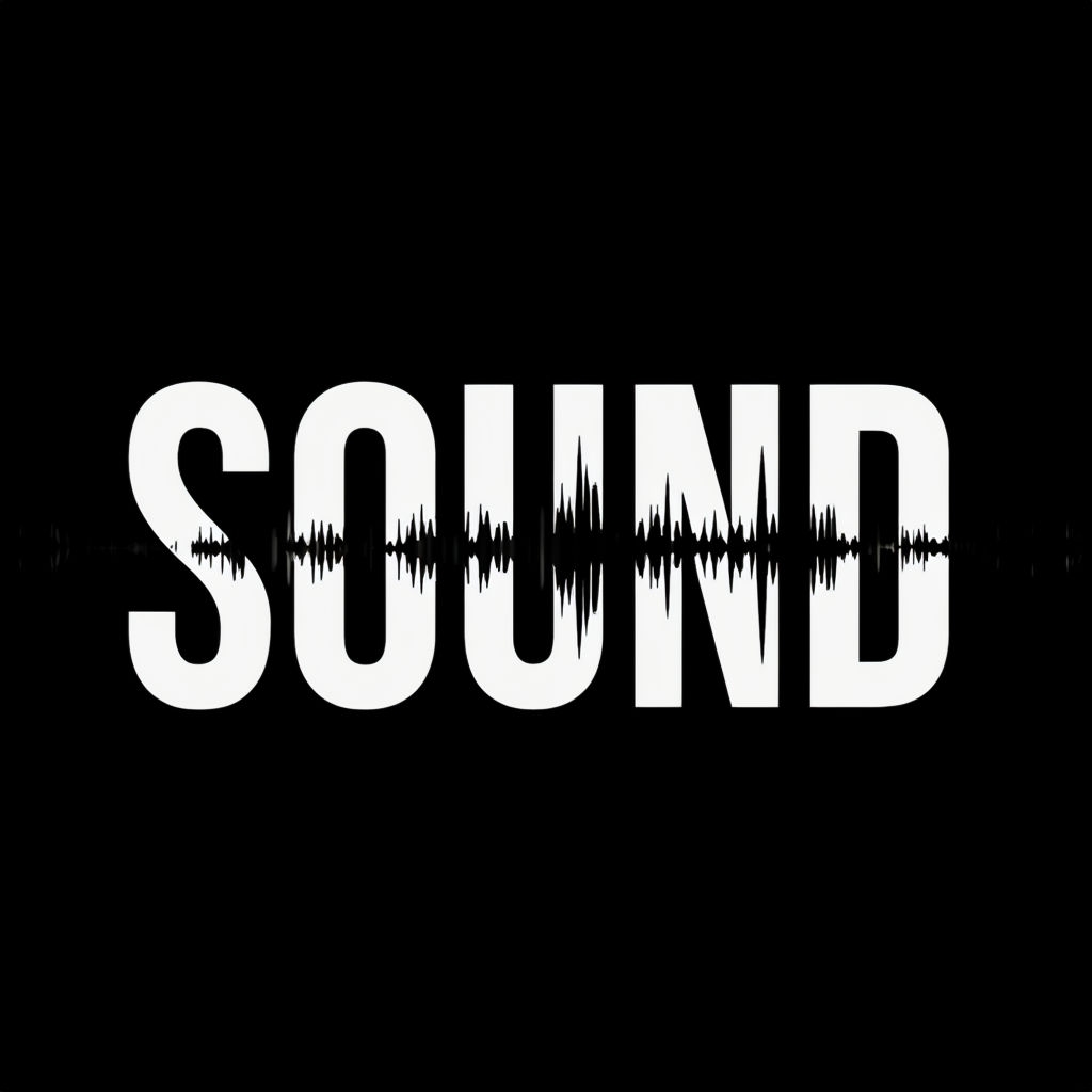 Dynamic Minimalist SOUND Typography T-Shirt