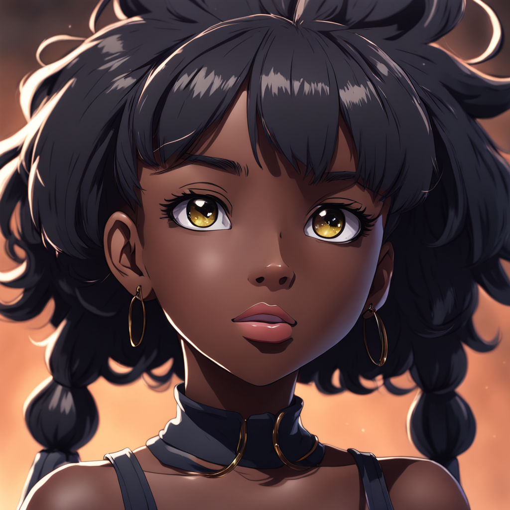 cute black anime girl