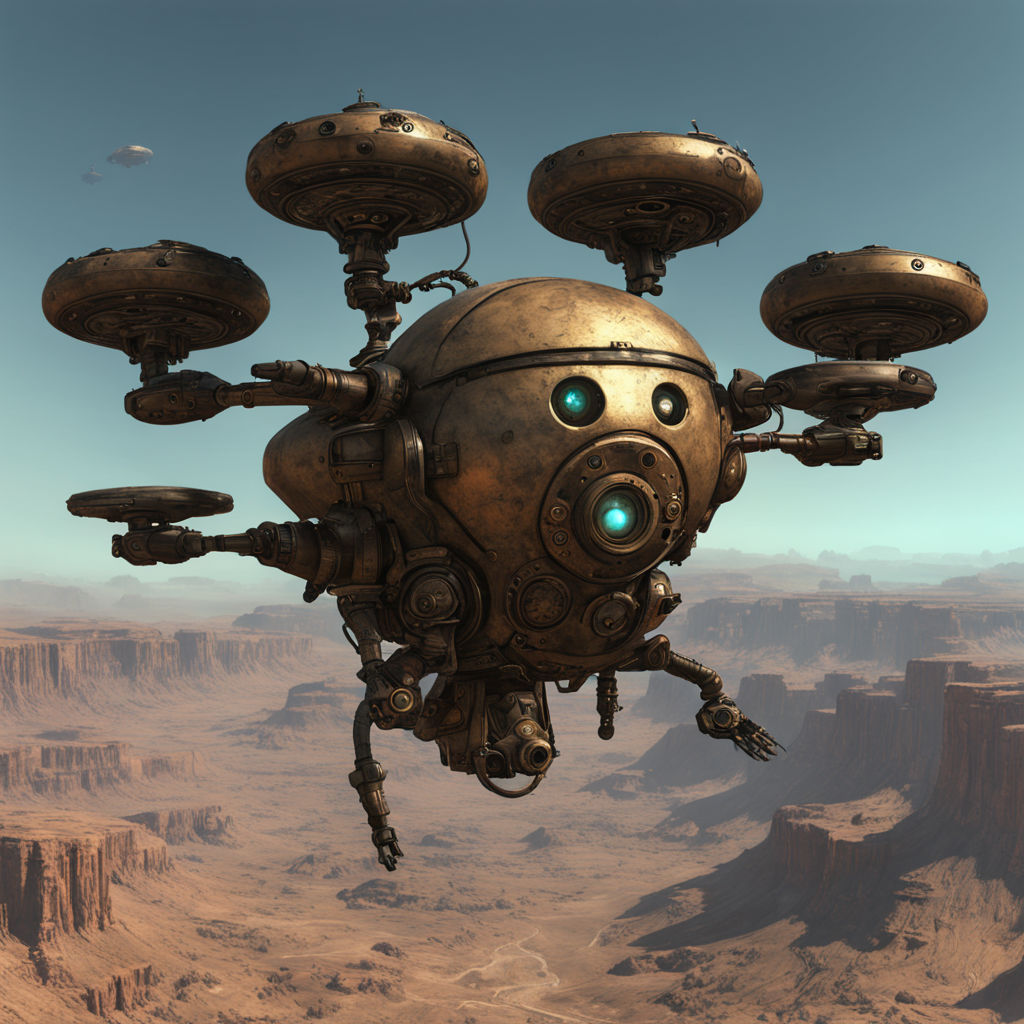 Fallout 5 Levitating Drone Companion by Alexx Sting - Playground