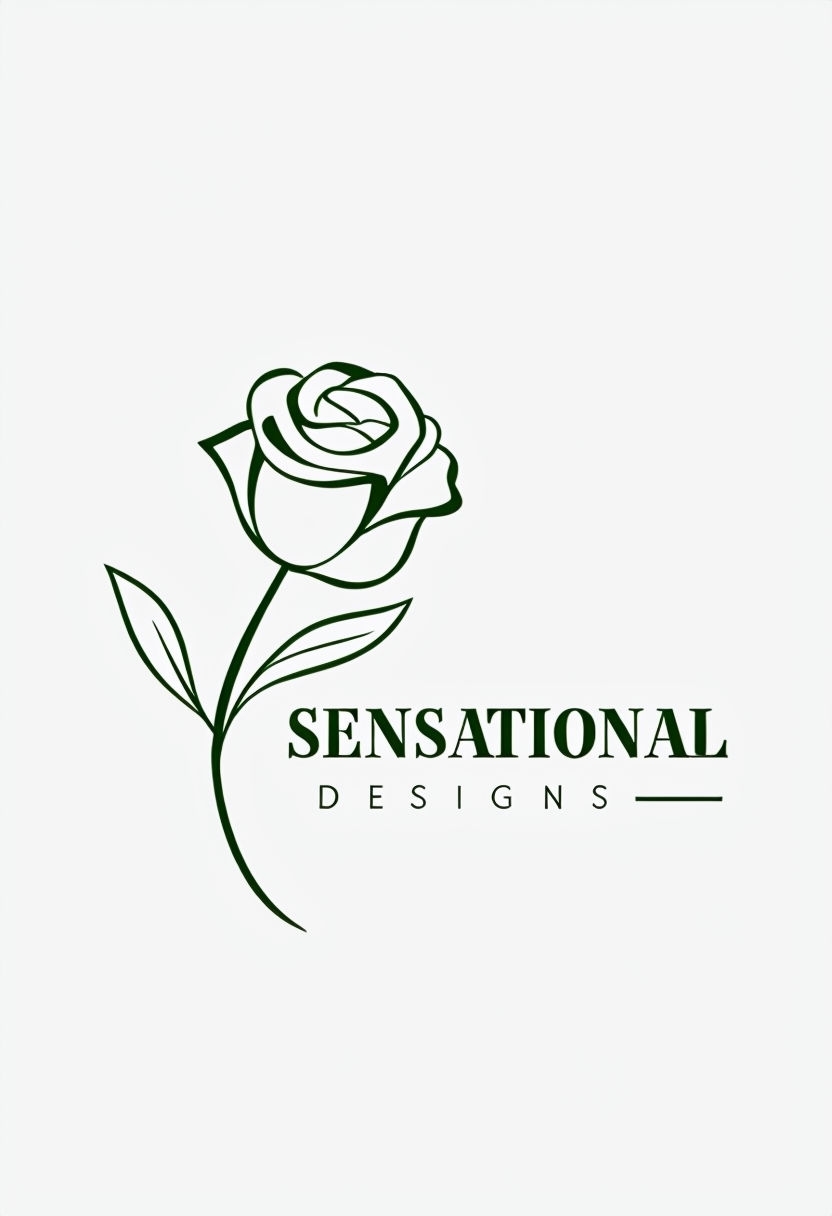 Elegant Minimalist Flower Logo for Sensational Designs