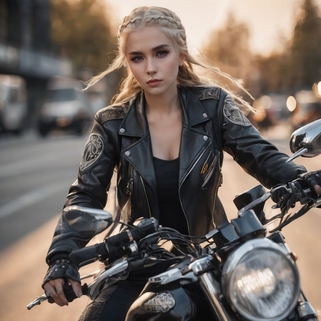 super sexy biker girl.