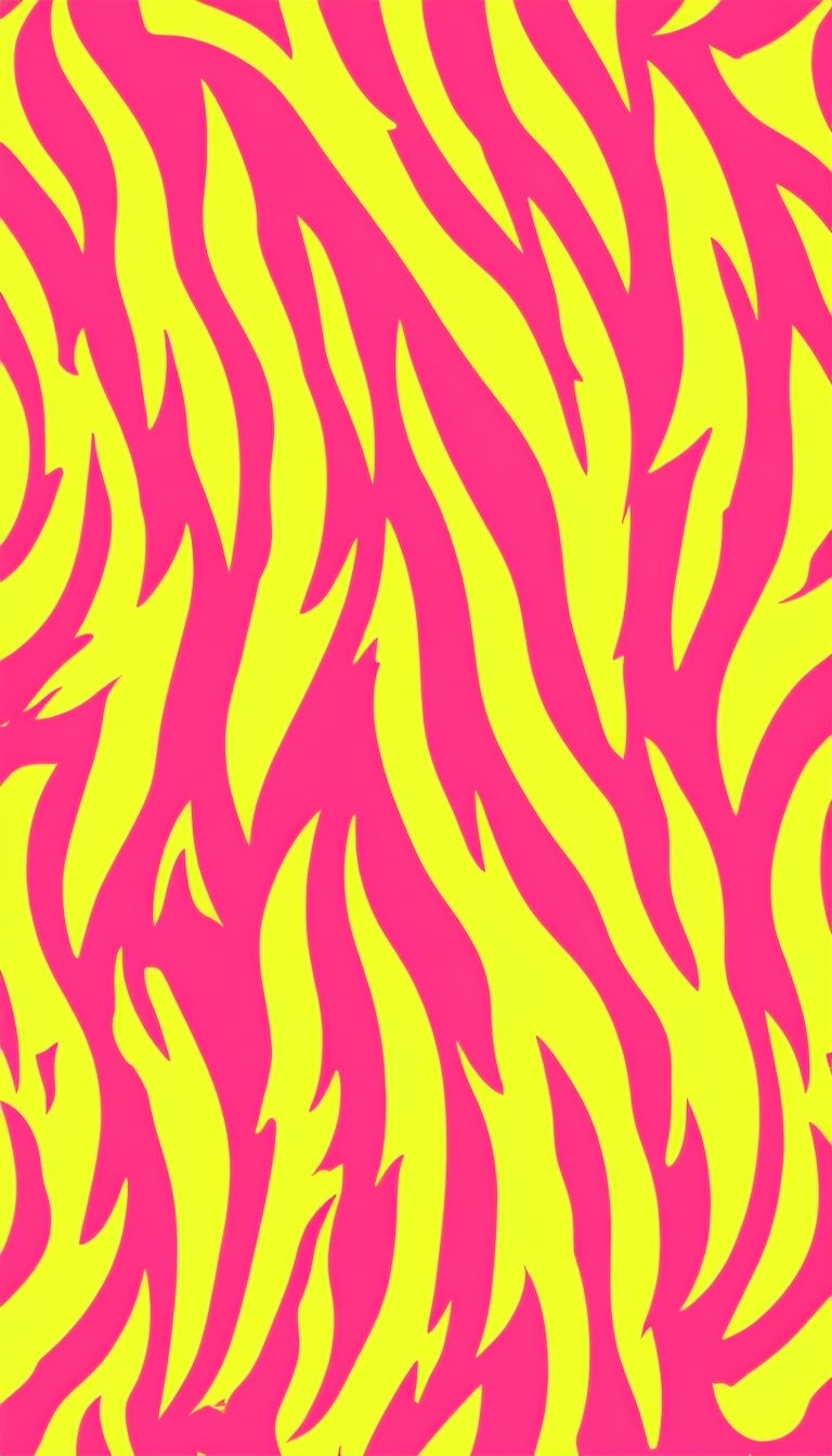 Vivid Neon Zebra Pattern with Bright Colors Phone Case Cover