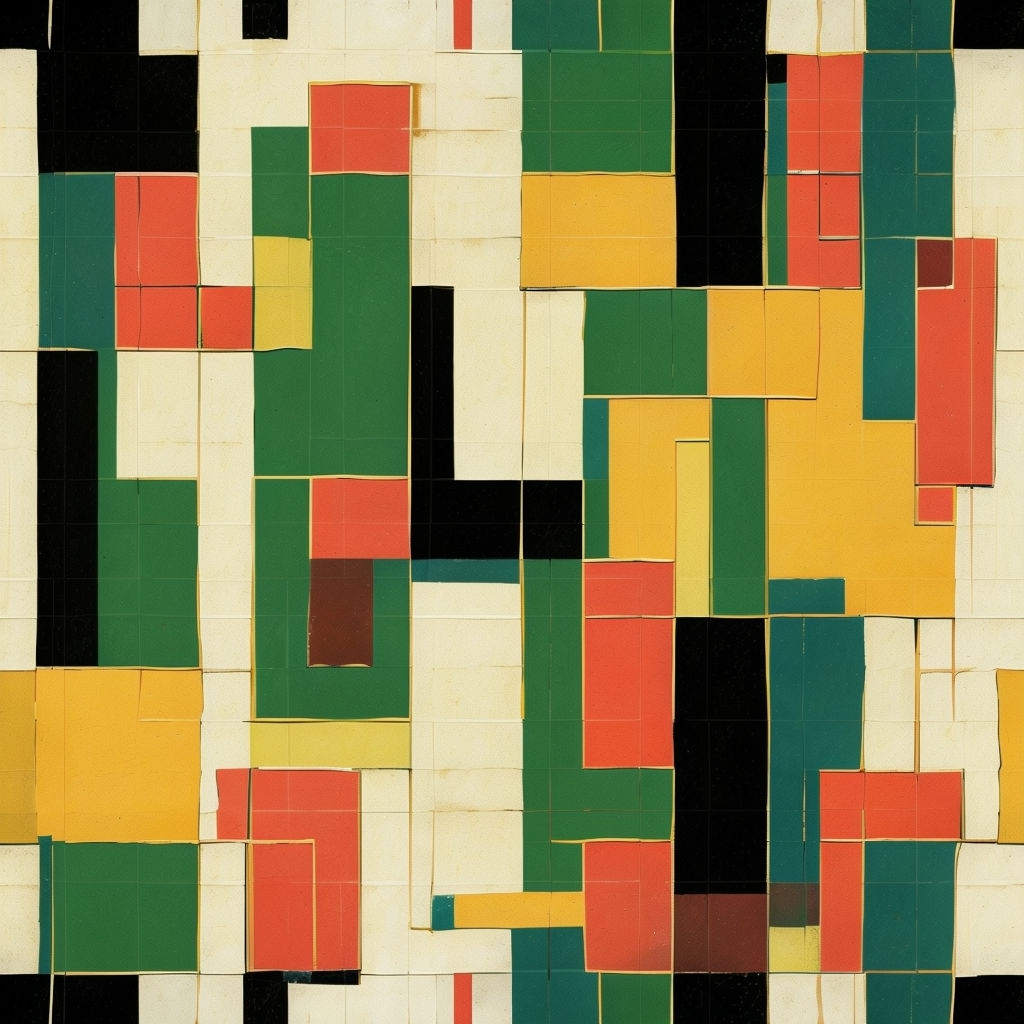 Vibrant Geometric Art Deco Inspired Seamless Pattern