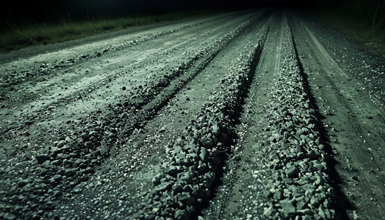 Mysterious Gravel Road at Night Photographic Backgrounds
