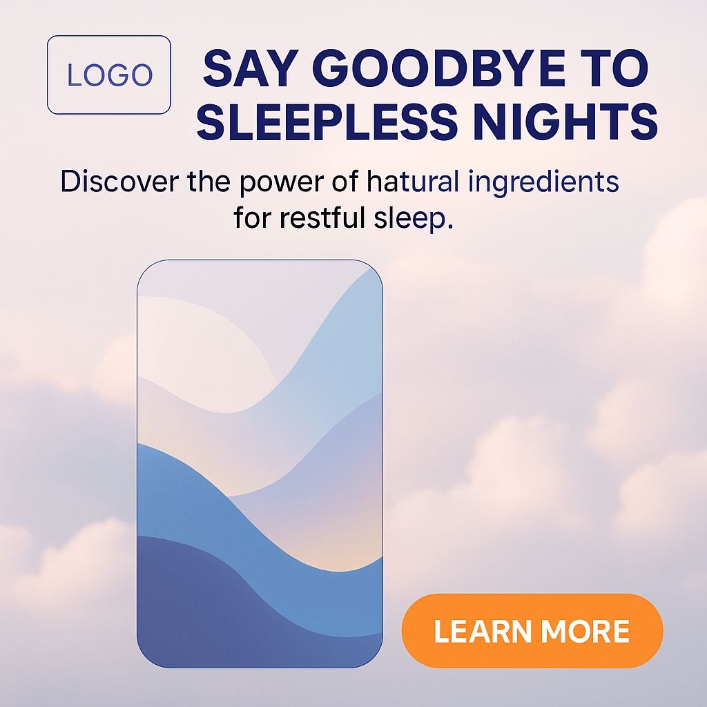 Modern Wellness Social Media Ad Template for Restful Sleep Ads