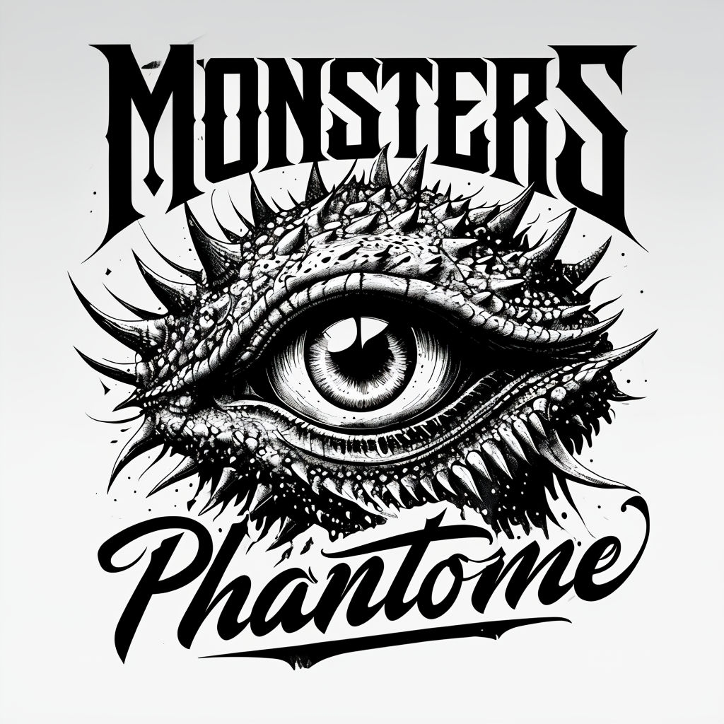 Monstrous Eye Graphic Design with Gothic and Cursive Text T-shirt