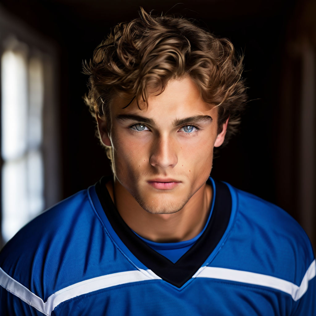 21-year-old college hockey player by Natalie Moses - Playground