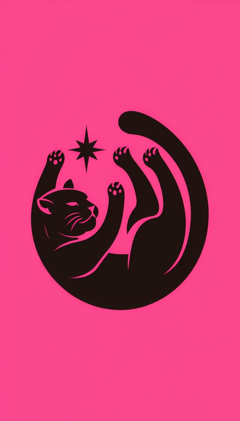 Dynamic Panther Silhouette on Vibrant Pink Background Phone Case Cover