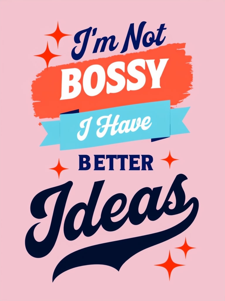 Motivational 'I'm Not BOSSY I Have BETTER Ideas' T-Shirt