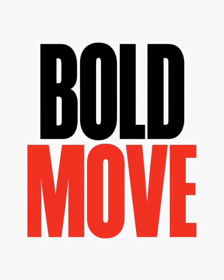 Bold Move Typography Statement T-Shirt