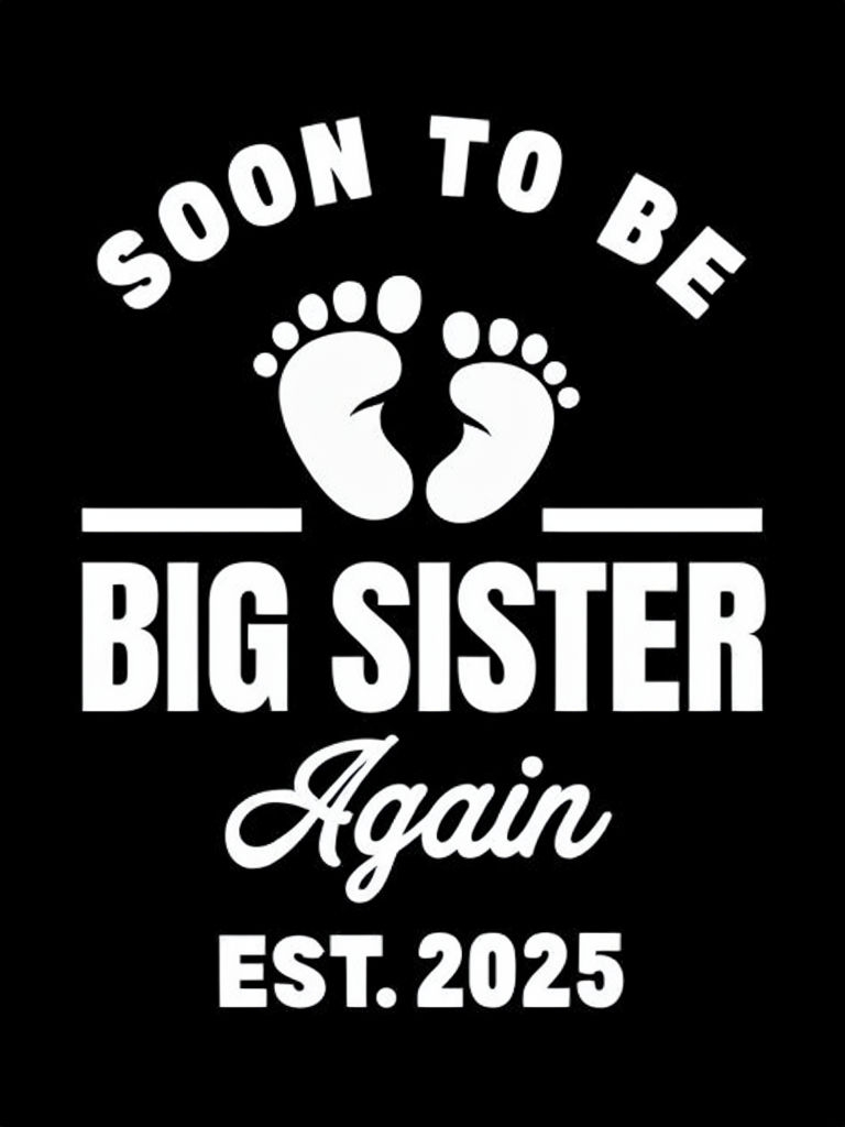 Soon To Be Big Sister Again Baby Footprints T-Shirt