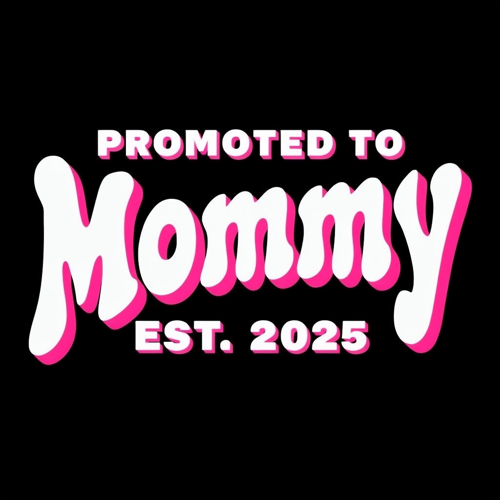 Promoted to Mommy EST 2025 Modern Typography T-Shirt