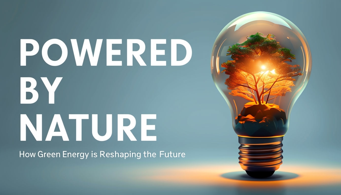 Nature-Inspired YouTube Thumbnail with Glowing Lightbulb Design Social Media Post