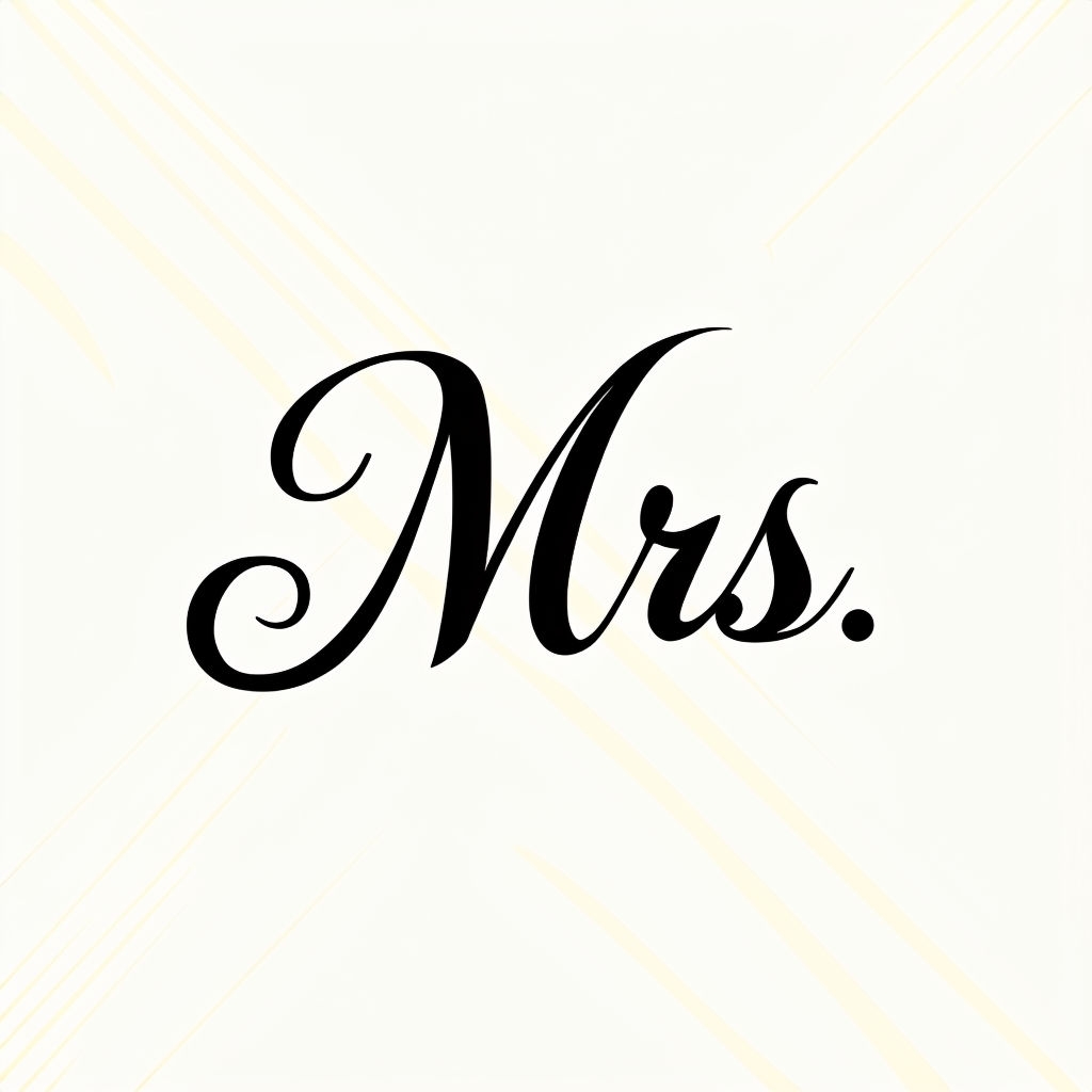 Elegant Modern Mrs. Calligraphic Design Mug