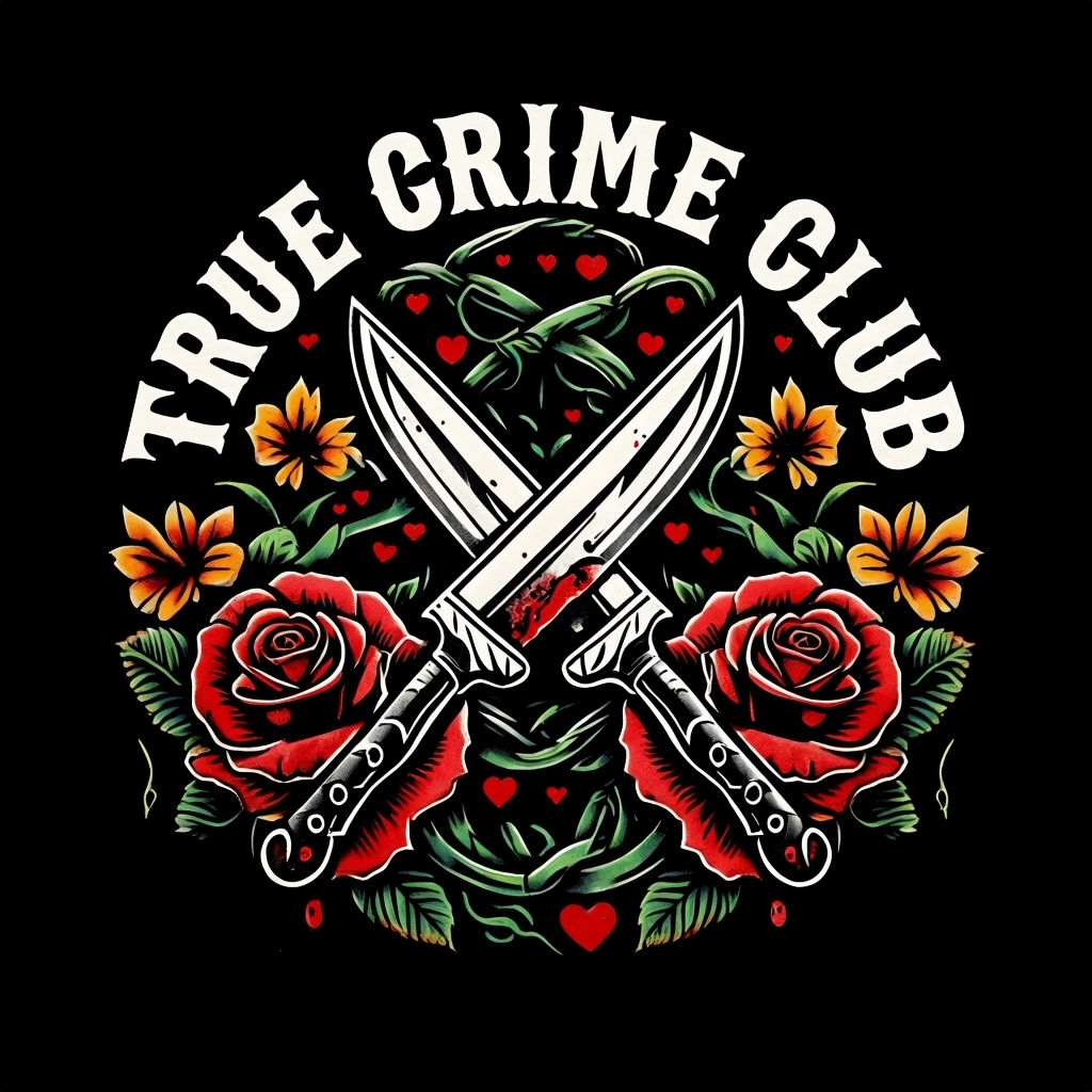 True Crime Club Vintage Tattoo Logo T-Shirt