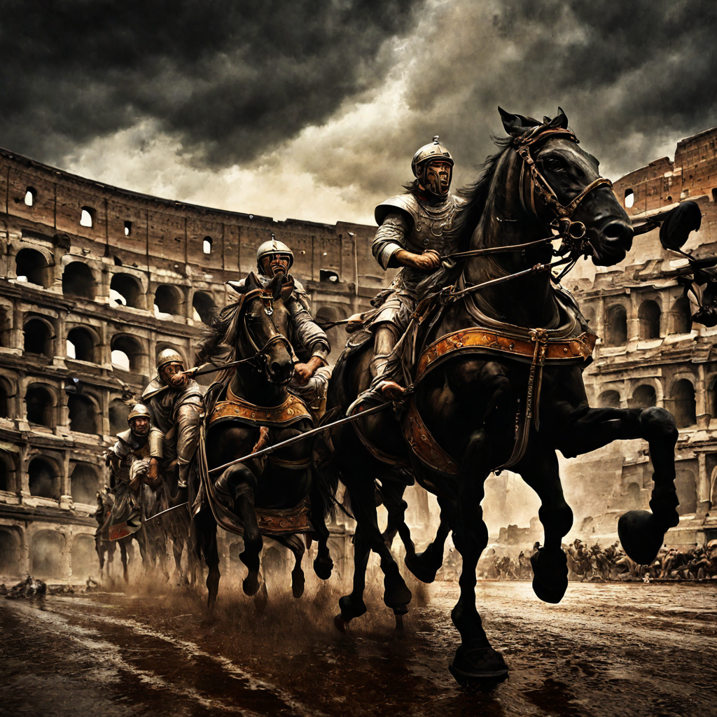 Rembrandt Painting Of Rome 80 Ad Chariot Races At The Roman  By 