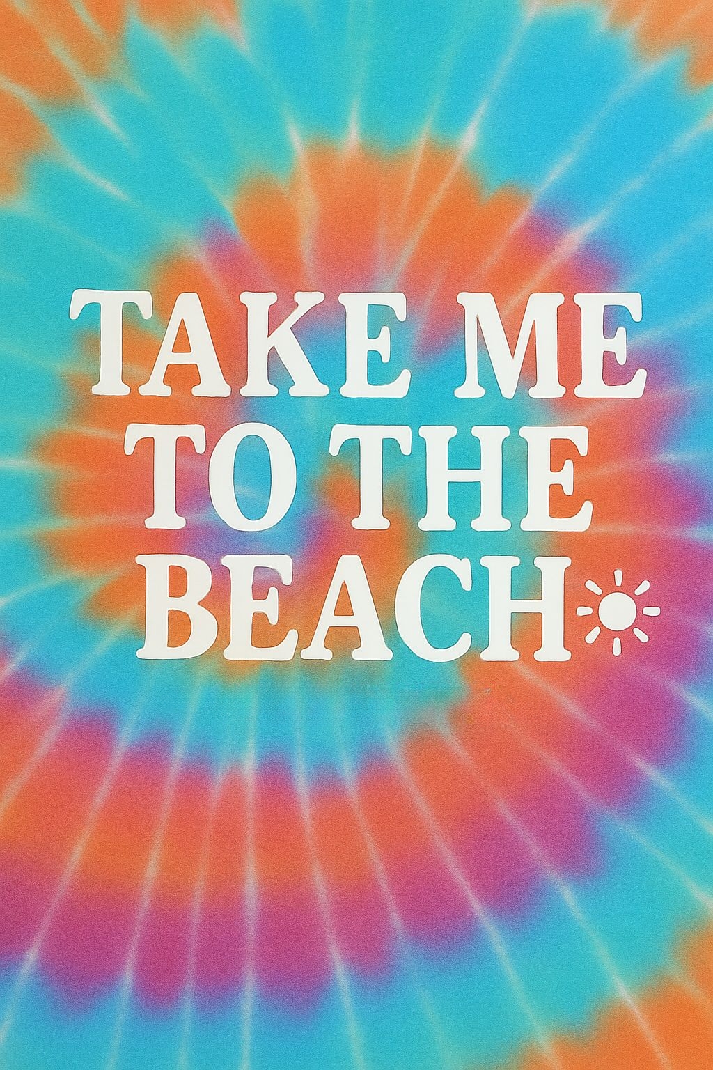 Vibrant Tie-Dye Beach Invitation with Bold Text Poster