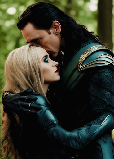 Loki played by Tom Hiddleston from the Avengers movie hugs a... by ...