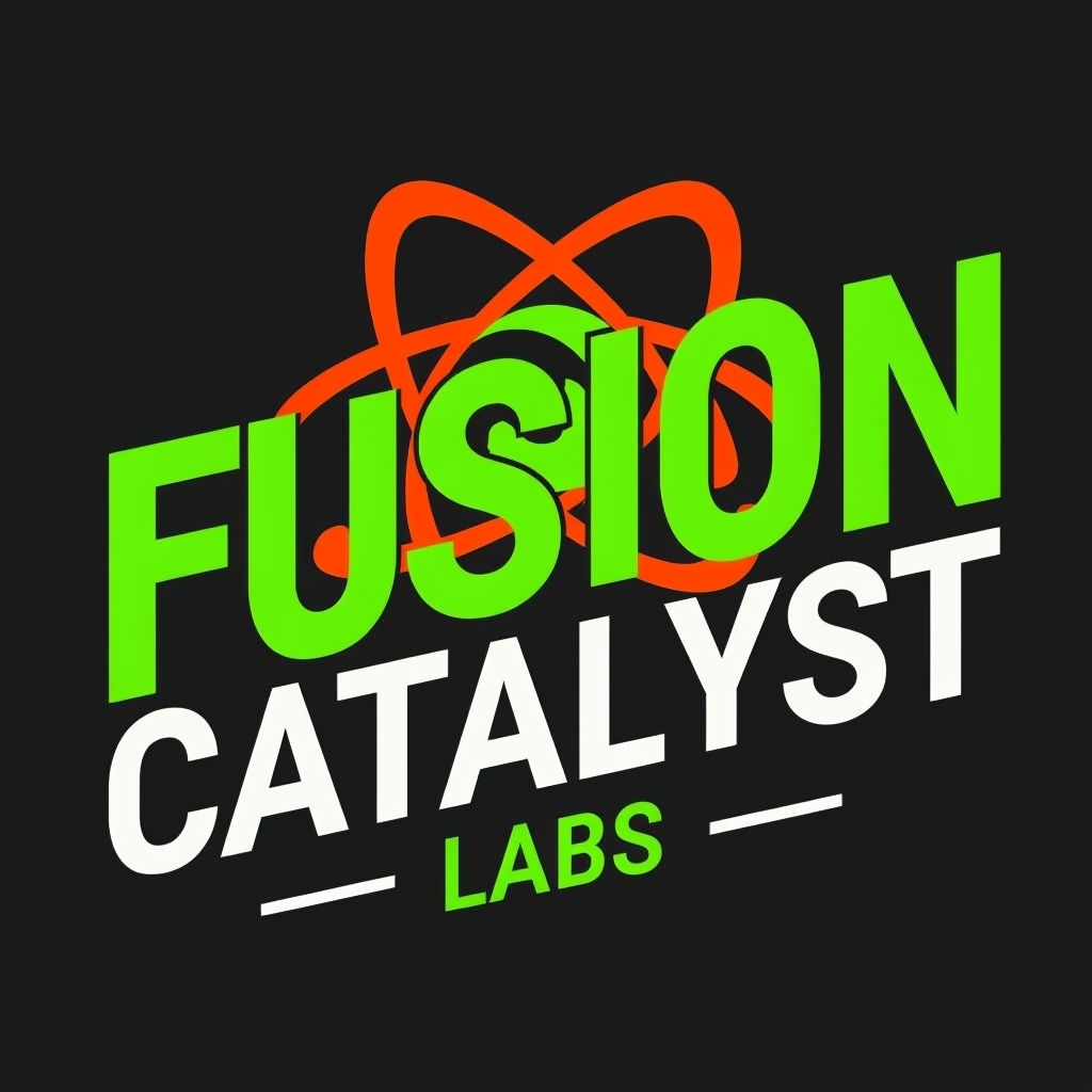 Energetic Fusion Catalyst Labs Neon Logo Design