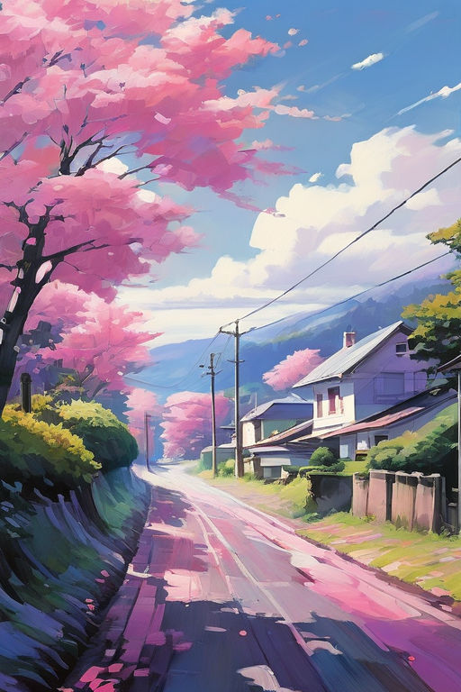 BEAUTIFUL ROAD PINK COLOR TREES by Akila Kumara - Playground