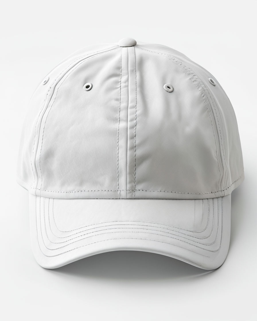 Classic White Baseball Cap Close-Up Product Mockup