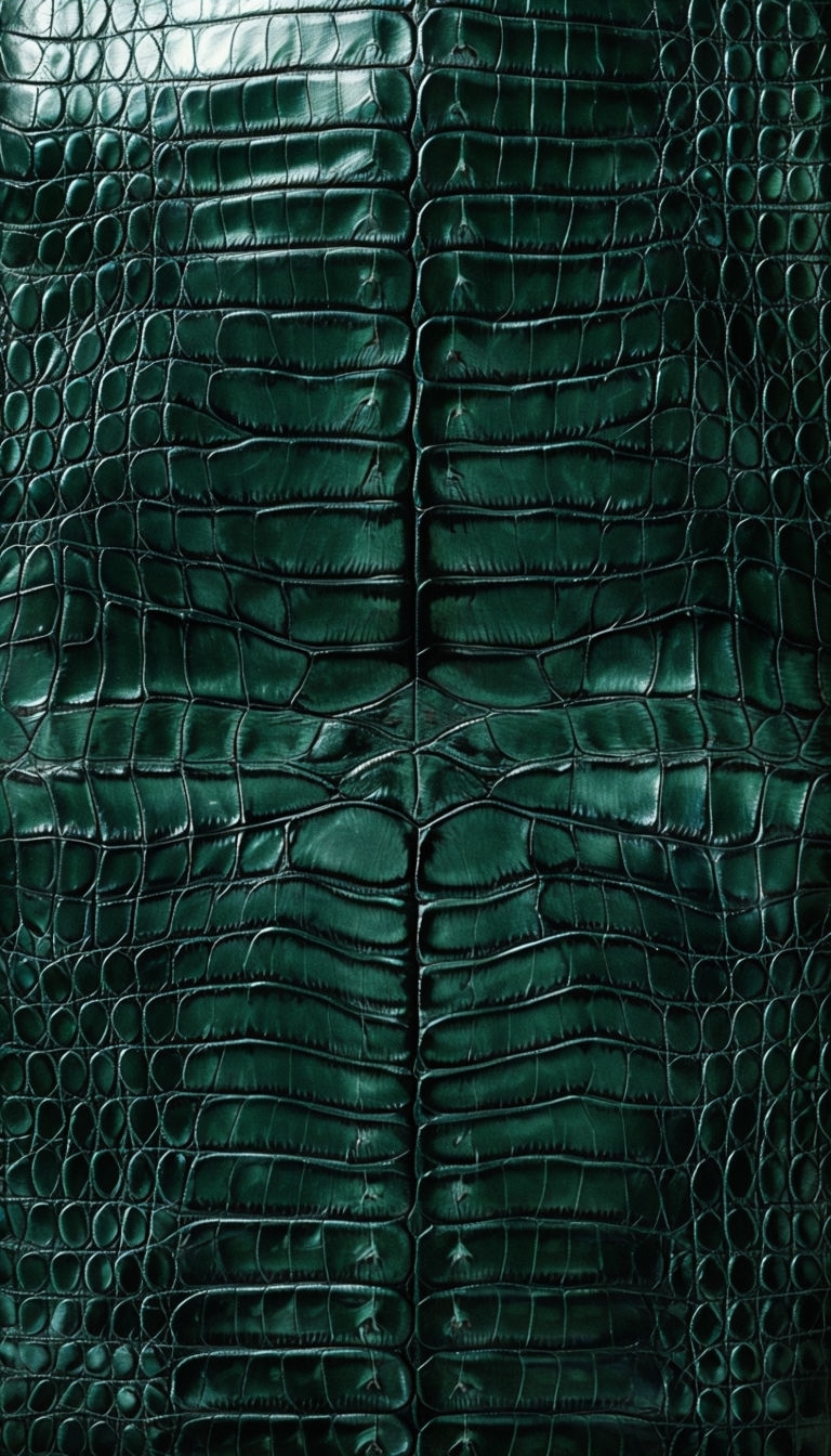 Dark Green Crocodile Skin Close-Up Photograph Phone Case Cover