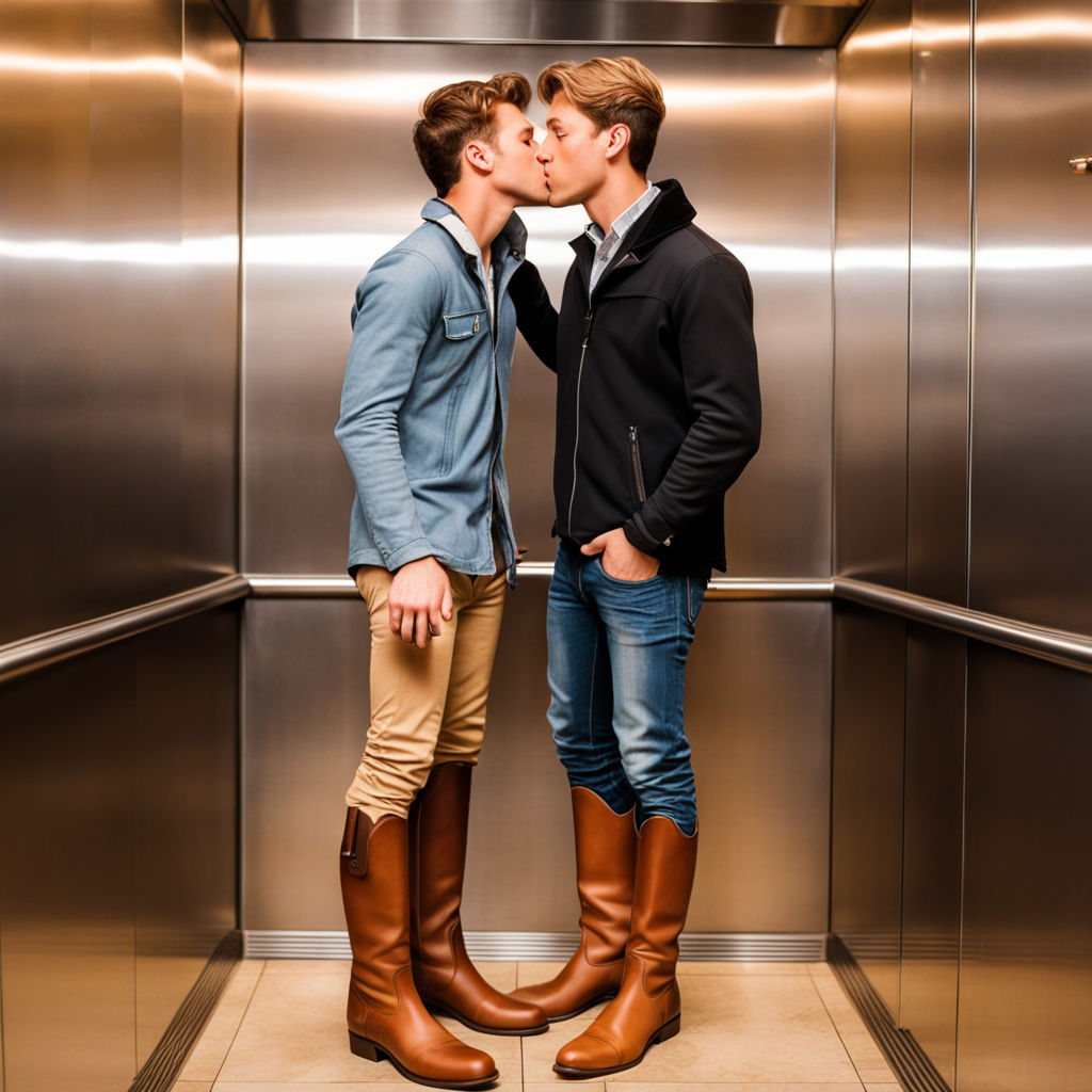 two men kissing in love