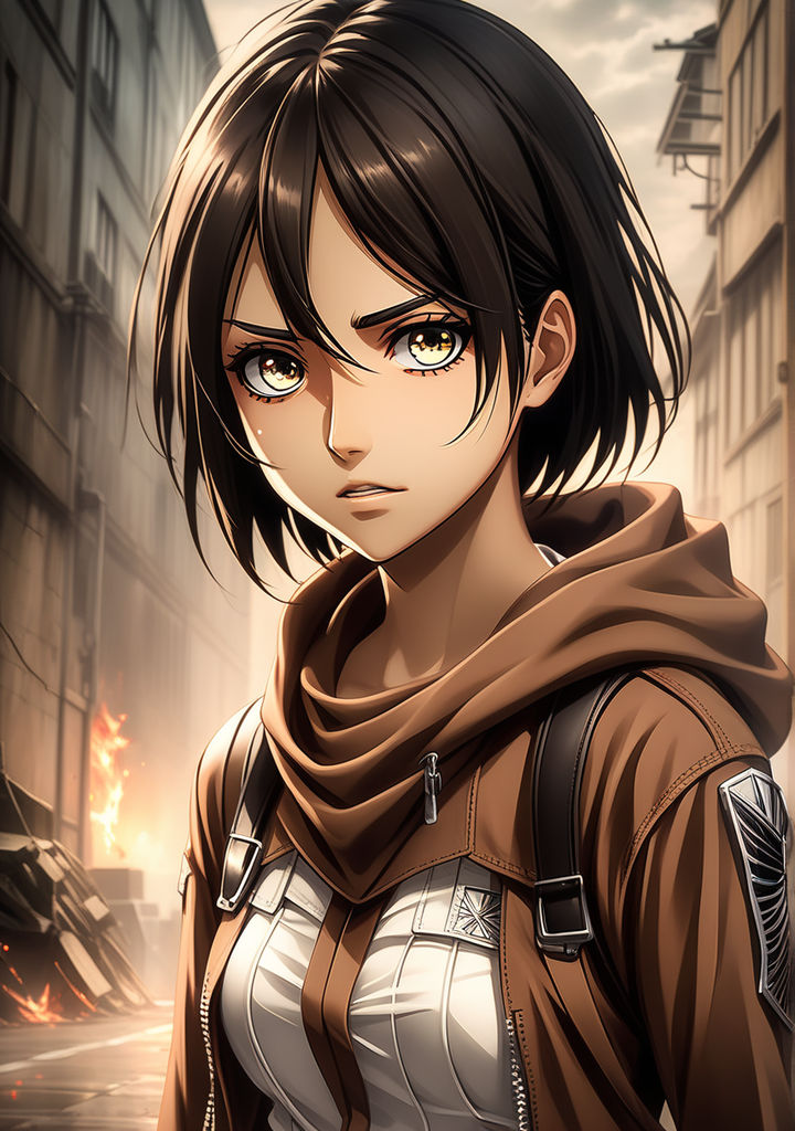 Daughter of Eren Yeager and Mikasa Ackerman from the anime A... by حسام ...