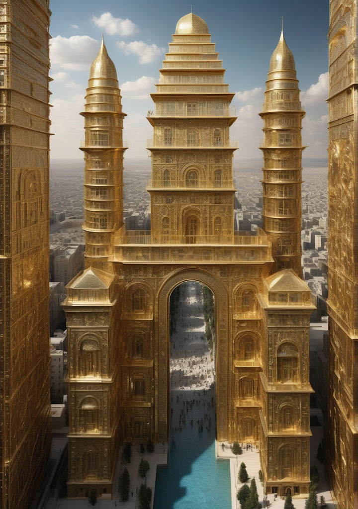 Jasper walls of towering height surround an opulent city by Gabriel ...