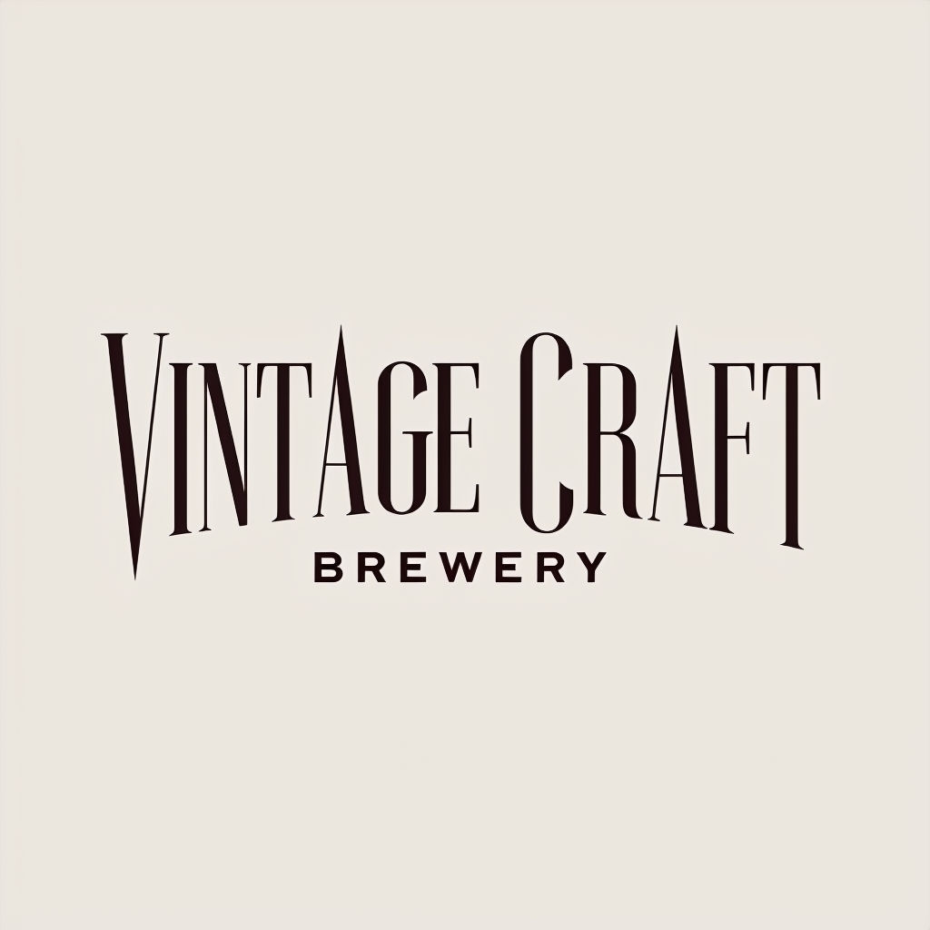 Minimalist Vintage Craft Brewery Elegant Logo Design 