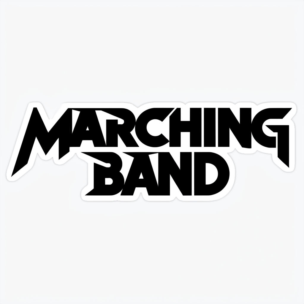 Bold Modern Marching Band Typography Logo