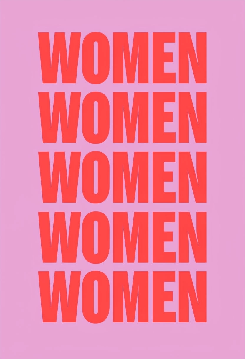 Empowering Women Bold Typography Minimalist Design Poster