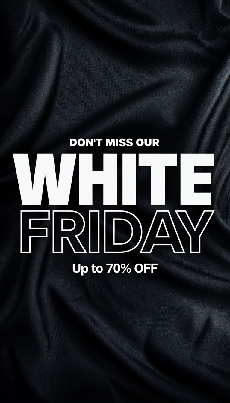 Bold White Text Black Friday Promotion Poster