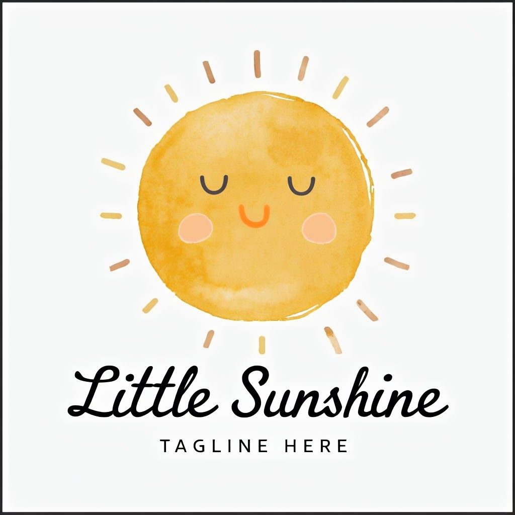 Minimalist Cheerful Sunshine Sprouts Logo Design for Kids Logo - Playground