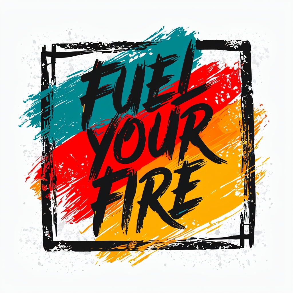 Fuel Your Fire Hand-Drawn Typography Art Mug