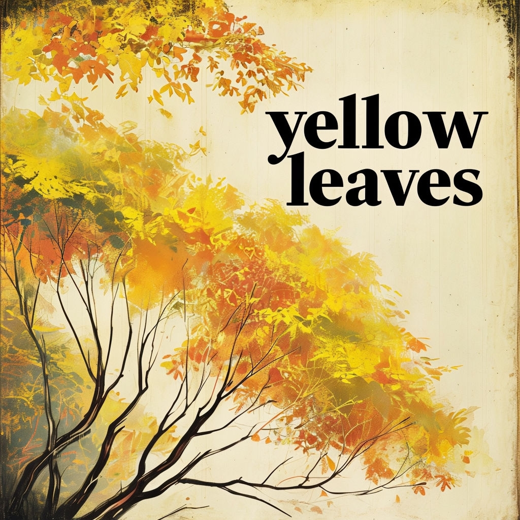 Autumnal Trees and Yellow Leaves Stylish Design for Spotify Album Cover