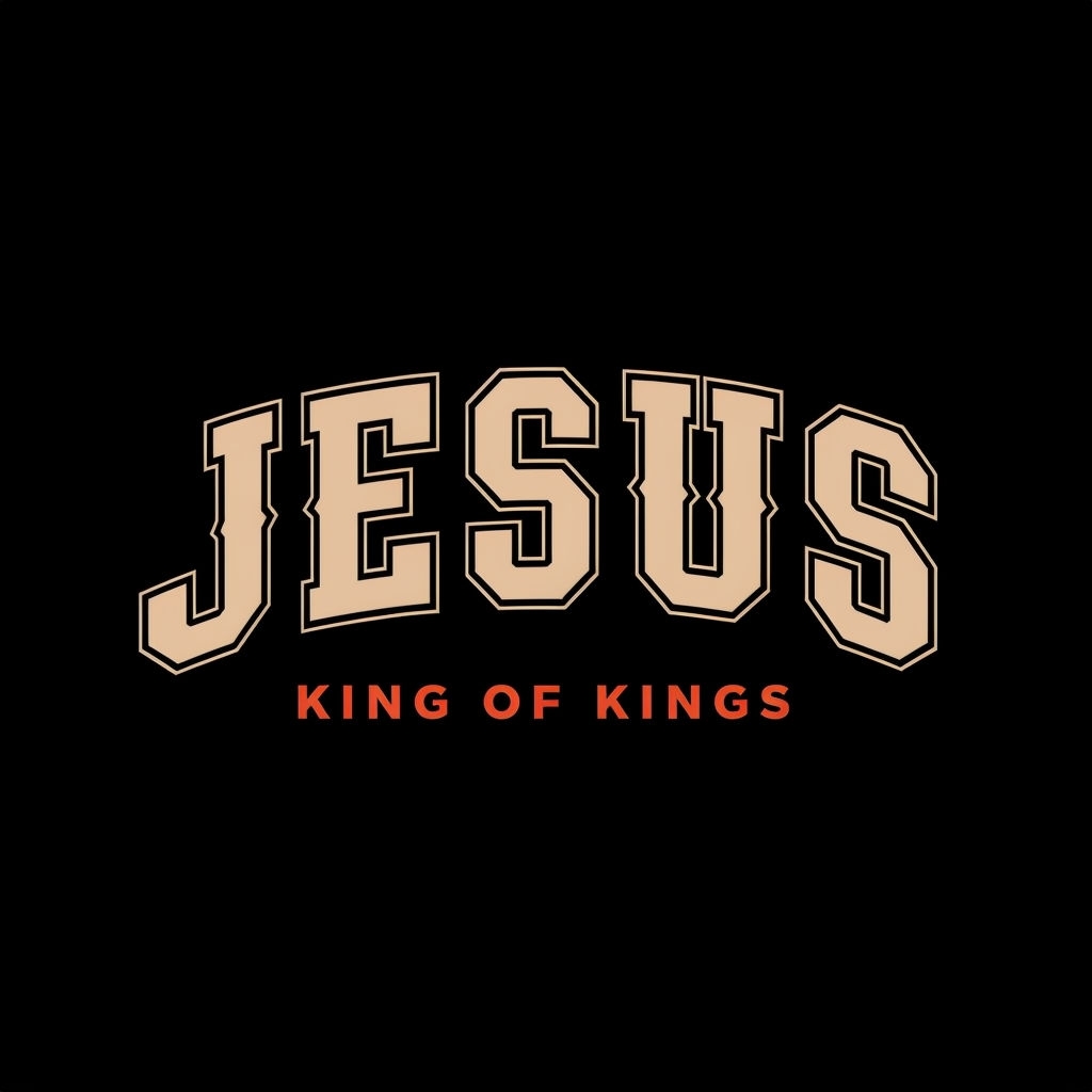 Minimalist JESUS KING OF KINGS Graphic Design T-Shirt