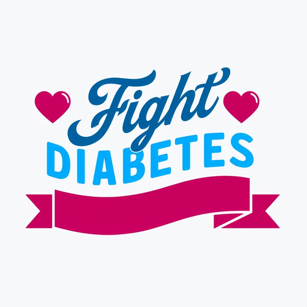 Fight Diabetes Motivational Graphic Design Sticker